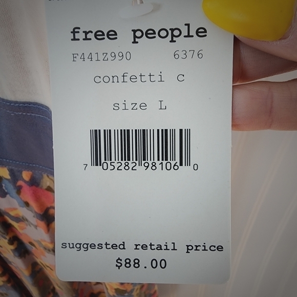 Free People confetti c sun dress NWT SIZE L. - Picture 11 of 11
